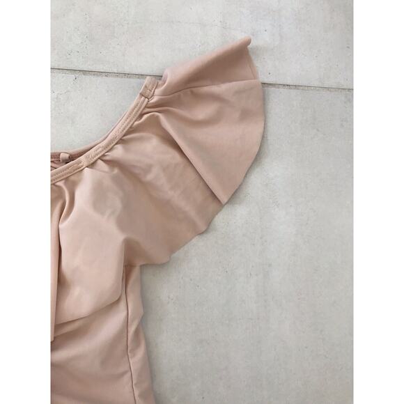 Uptown Bombshell Boutique Swim One Piece Swimsuit Ruffled Lace Up - Picture 2 of 5